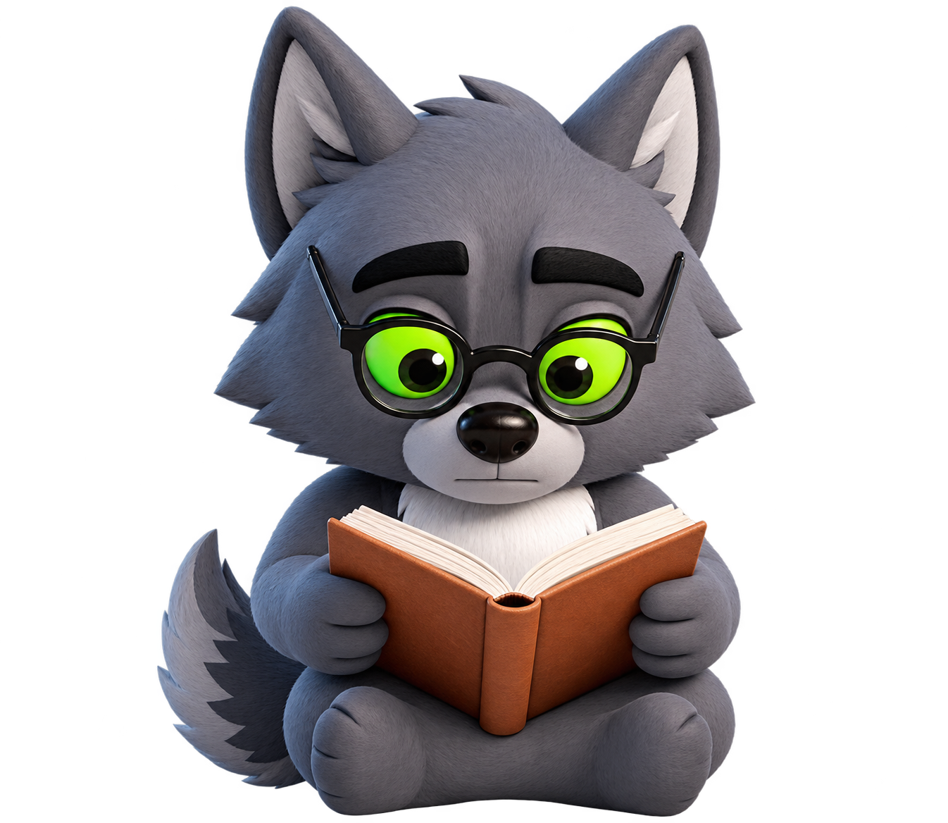 Mascota de 366 Discipline leyendo